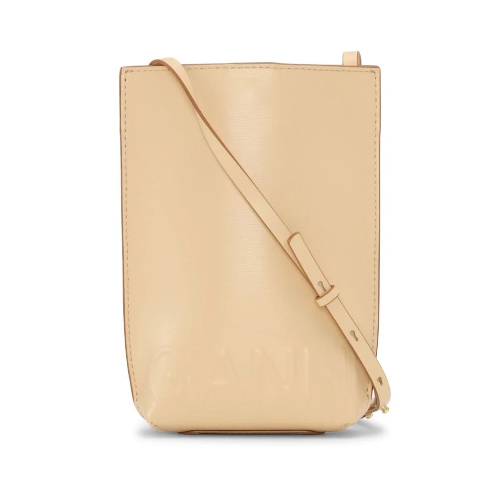 GANNI Small Banner logo-embossed crossbody bag